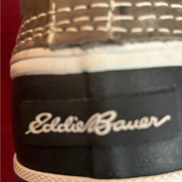Eddie Bauer Black and Gray Boots with White Stitching - Picture 8 of 8